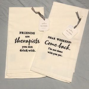 NWT - Set of 2 Hallmark embroidered tea towels